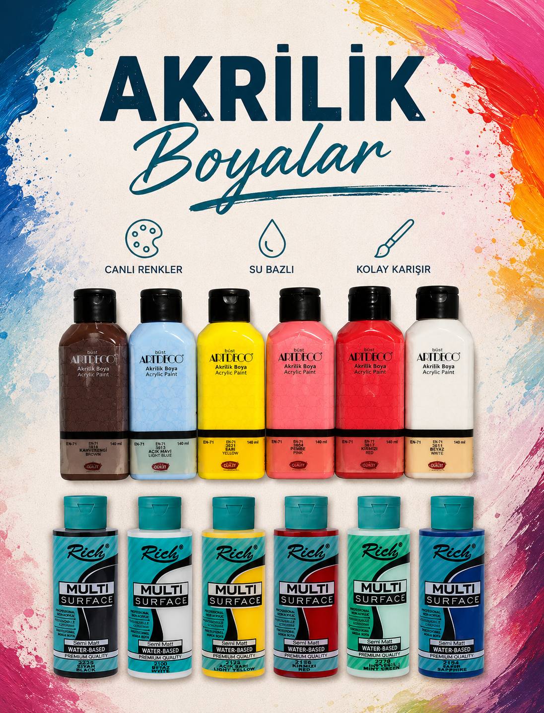 AKRİLİK BOYALAR