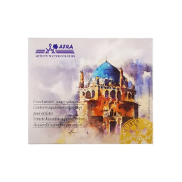 Afra Profesyonel Tablet Sulu Boya Seti 18 Renk Yarım Tablet - Afra