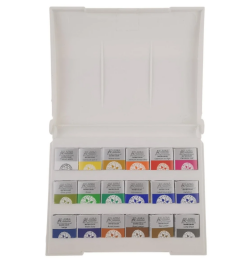 Afra Profesyonel Tablet Sulu Boya Seti 18 Renk Yarım Tablet - 2