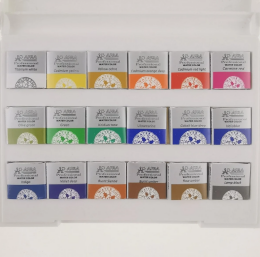 Afra Profesyonel Tablet Sulu Boya Seti 18 Renk Yarım Tablet - 3