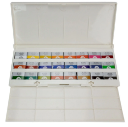 Afra Profesyonel Tablet Sulu Boya Seti 24 Renk Tam Tablet - 3