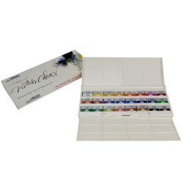 Afra Profesyonel Tablet Sulu Boya Seti 24 Renk Tam Tablet - Afra