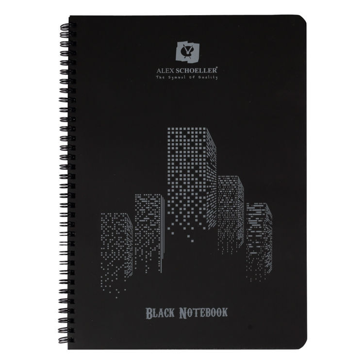 Alex Schoeller Black Notebook Spiralli Siyah Defter A4 120 Gr. 60 Yaprak
