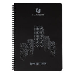 Alex Schoeller Black Notebook Spiralli Siyah Defter A4 120 gr. 60 yaprak