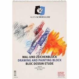 Alex Schoeller Dokulu Resim ve Eskiz Çizim Defteri 165 gr. 35x50 cm. 15 Sayfa - 1