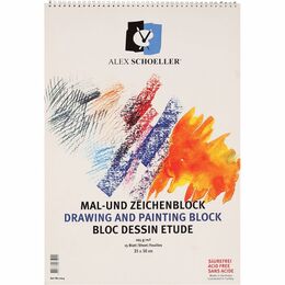 Alex Schoeller Dokulu Resim ve Eskiz Çizim Defteri 165 gr. 35x50 cm. 15 Sayfa - 1