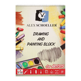 Alex Schoeller Drawing & Painting Block Dokulu Resim ve Eskiz Çizim Defteri 220 gr. 35x50 cm. 15 Sayfa
