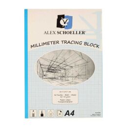 Alex Schoeller Milimetrik Aydınger Blok A4 Mavi 90/95 gr. 30 yaprak - 1