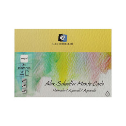 Alex Schoeller Monte Carlo Sulu Boya Defteri Blok 300 gr. A4 10 yaprak - 1