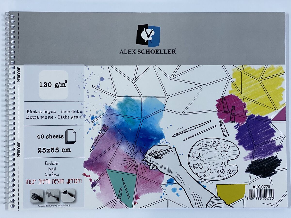 Alex Schoeller Resim Ve Eskiz Çizim Defteri 120 Gr. 25x35 Cm. 40 Yp.