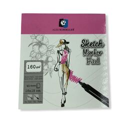 Alex Schoeller Sketch Marker Defteri Pad 160 gr. 15x15 cm. 40 yp. - 1