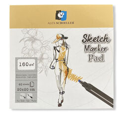 Alex Schoeller Sketch Marker Defteri Pad 160 gr. 20x20 cm. 40 yp. - 1