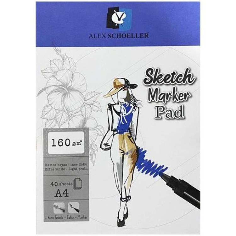 Alex Schoeller Sketch Marker Defteri Pad 160 Gr. A4 40 Yp.