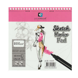 Alex Schoeller Spiralli Sketch Marker Defteri Pad 200 gr. 15x15 cm. 40 yp. - 1