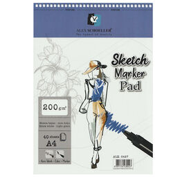 Alex Schoeller Spiralli Sketch Marker Defteri Pad 200 gr. A4 40 yp.