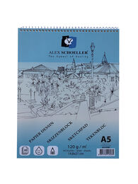 Alex Schoeller Spiralli Eskiz Çizim Defteri 120 gr. A5 40 yp.