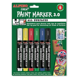 Alpino Crea Paint Marker 6 Renk - AR250 - Alpino
