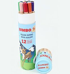 Alpino Jumbo Kuru Boya 12 Renk Tüplü (AL-2233) - 1