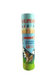 Alpino Jumbo Kuru Boya 12 Renk Tüplü (AL-2233) - 1