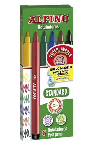 Alpino Keçeli Boya Kalemi 6 Renk