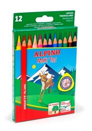 Alpino Maxi Tri Üçgen Jumbo Kalın Kuru Boya 12 Renk