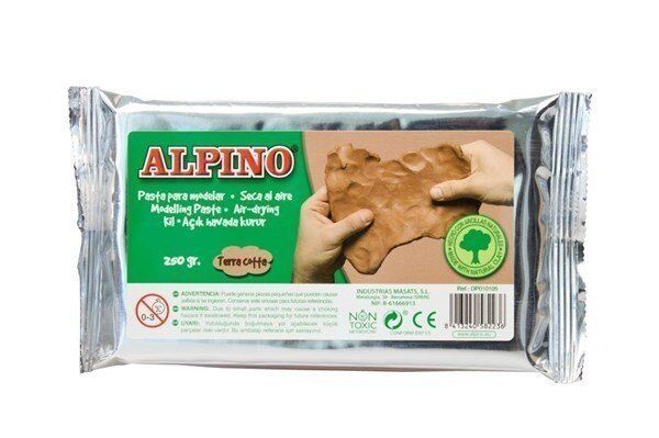Alpino Şekillendirme Kili Seramik Hamuru 250 Gr. Kahverengi