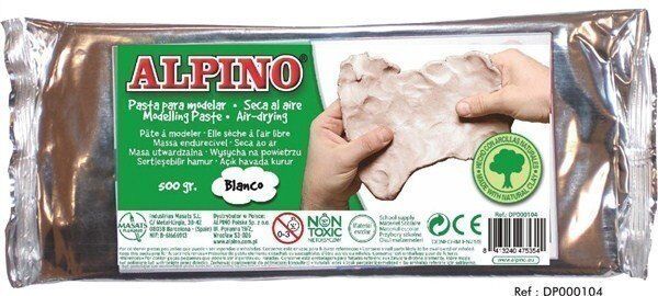 Alpino Şekillendirme Kili Seramik Hamuru 500 Gr. Beyaz