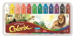 Amos Colorix Silky Crayon Üçü Bir Arada Boya 12 Renk