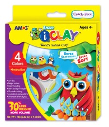 Amos iClay Zıplayan Oyun Hamuru 4 Renk x 18 gr. - 1