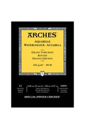 Arches Sulu Boya Defteri Blok Rough - Kalın Doku 185 gr. 15x21 cm. 15 Yaprak