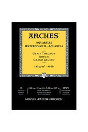 Arches Sulu Boya Defteri Blok Rough - Kalın Doku 185 gr. 15x21 cm. 15 Yaprak - 1