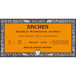 Arches Sulu Boya Defteri Blok Rough - Kalın Doku 300 gr. 15x30 cm. 20 Yaprak - 1