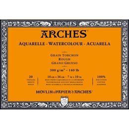 Arches Sulu Boya Defteri Blok Rough - Kalın Doku 300 gr. 18x26 cm. 20 Yaprak