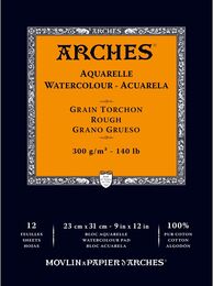 Arches Sulu Boya Defteri Blok Rough - Kalın Doku 300 gr. 23x31 cm. 12 Yaprak