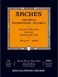 Arches Sulu Boya Defteri Blok Rough - Kalın Doku 300 gr. 23x31 cm. 12 Yaprak - 1