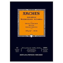 Arches Sulu Boya Defteri Blok Rough - Kalın Doku 300 gr. 29x42 cm. 12 Yaprak