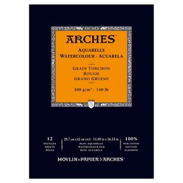 Arches Sulu Boya Defteri Blok Rough - Kalın Doku 300 gr. 29x42 cm. 12 Yaprak - 1