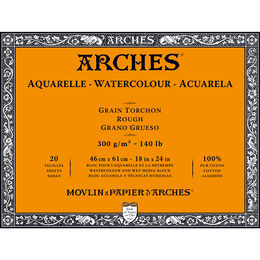 Arches Sulu Boya Defteri Blok Rough - Kalın Doku 300 gr. 46x61 cm. 20 Yaprak