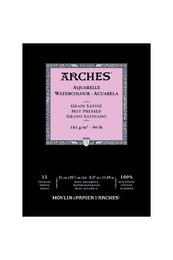 Arches Sulu Boya Defteri Blok Sıcak Baskı - Düz Doku 185 gr. 21x29 cm. 15 Yaprak