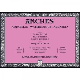 Arches Sulu Boya Defteri Blok Sıcak Baskı - Düz Doku 300 gr. 18x26 cm. 20 Yaprak