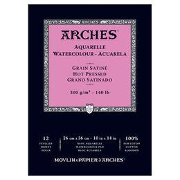 Arches Sulu Boya Defteri Blok Sıcak Baskı - Düz Doku 300 gr. 26x36 cm. 12 Yaprak - 1