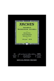 Arches Sulu Boya Defteri Blok Soğuk Baskı - Orta Doku 185 gr. 29x42 cm. 15 Yaprak - Thumbnail