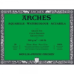 Arches Sulu Boya Defteri Blok Soğuk Baskı - Orta Doku 300 gr. 23x31 cm. 20 Yaprak - 1