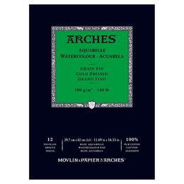 Arches Sulu Boya Defteri Blok Soğuk Baskı - Orta Doku 300 gr. 29x42 cm. 12 Yaprak - 1