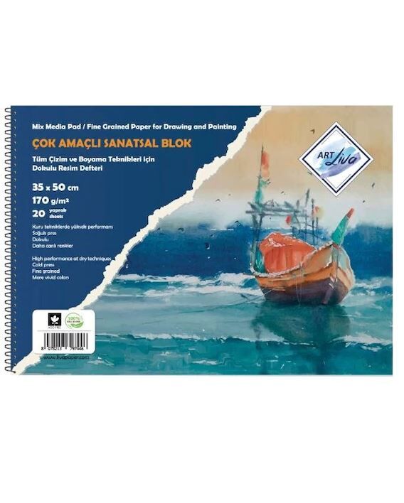 Art Liva Resim Defteri Multi Teknik 35x50 Cm. 170 Gr. 20 Yaprak (sd-104)