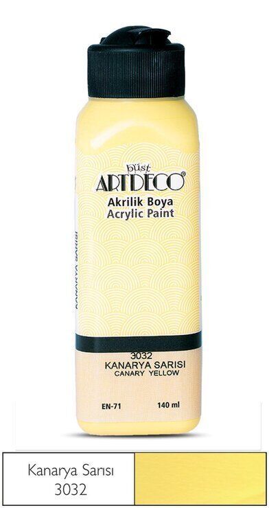 Artdeco Akrilik Boya 140 Ml. 3032 Kanarya Sarı