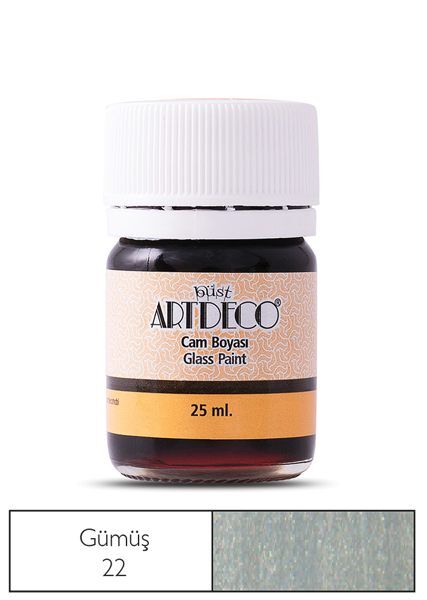 Artdeco Cam Vitray Boyası 25 Ml. 22 Metalik Gümüş