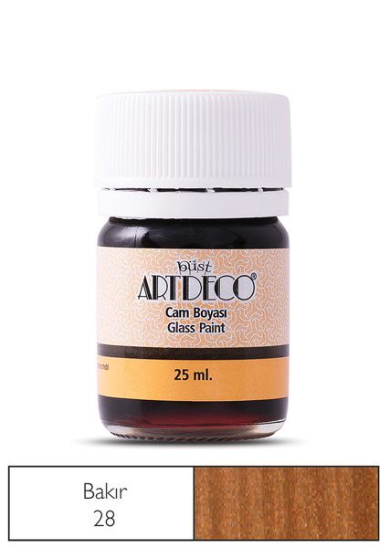 Artdeco Cam Vitray Boyası 25 Ml. 28 Metalik Bakır