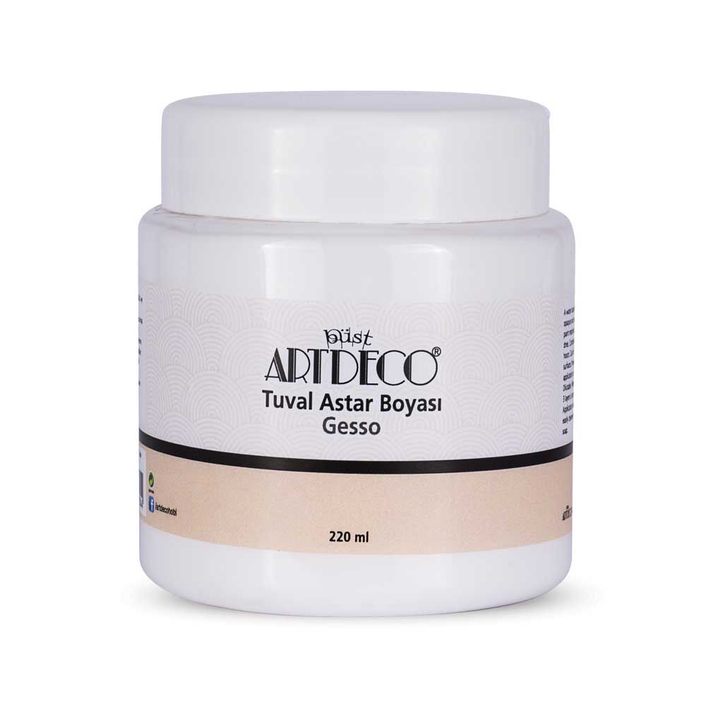 Artdeco Gesso Tuval Astar Boyası Beyaz 220 Ml.