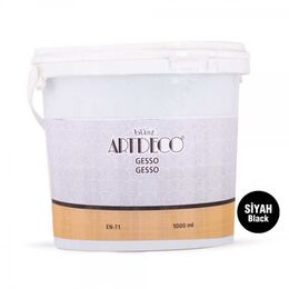 Artdeco Gesso Tuval Astar Boyası Siyah 1000 ml.